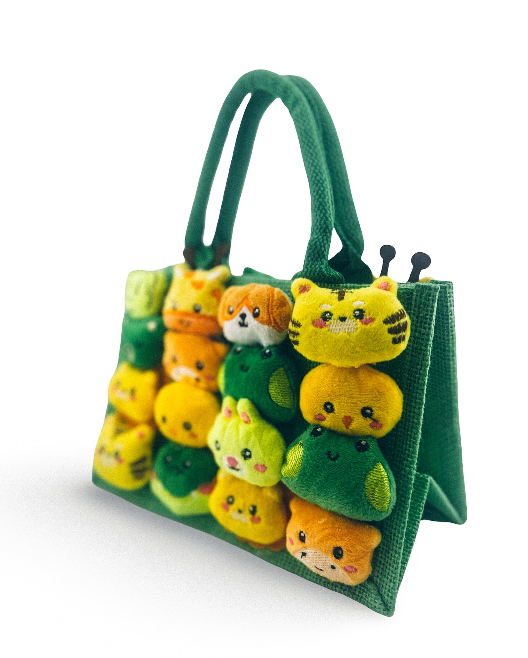 Orange, Yellow and Green Animals only!  Stuf'it in Green