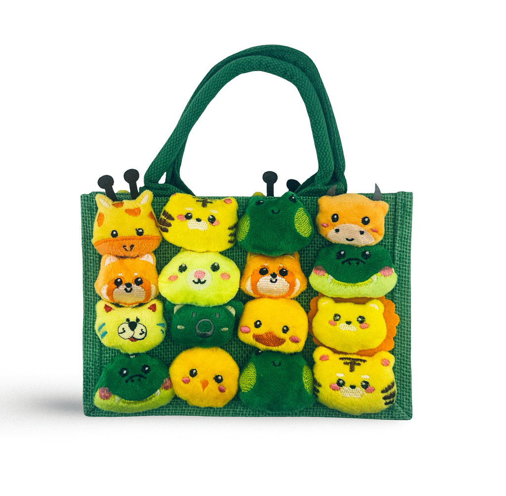 Orange, Yellow and Green Animals only!  Stuf'it in Green