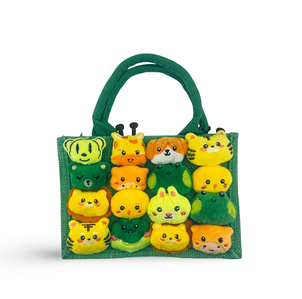 Orange, Yellow and Green Animals only!  Stuf'it in Green