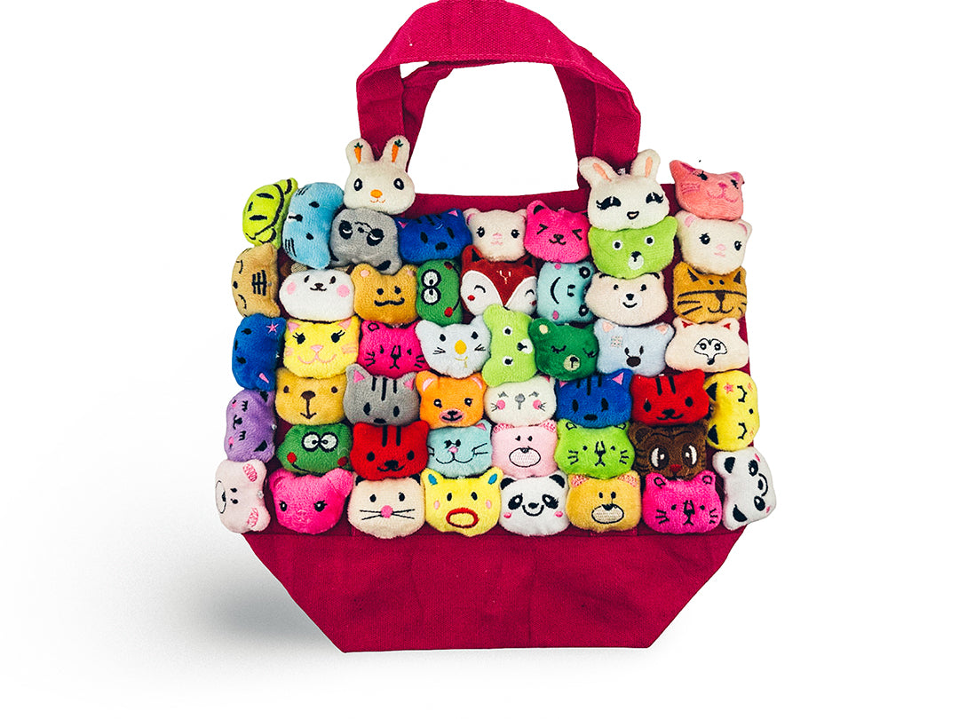 Animal Stuf'It Tote Pink with Phone Pocket