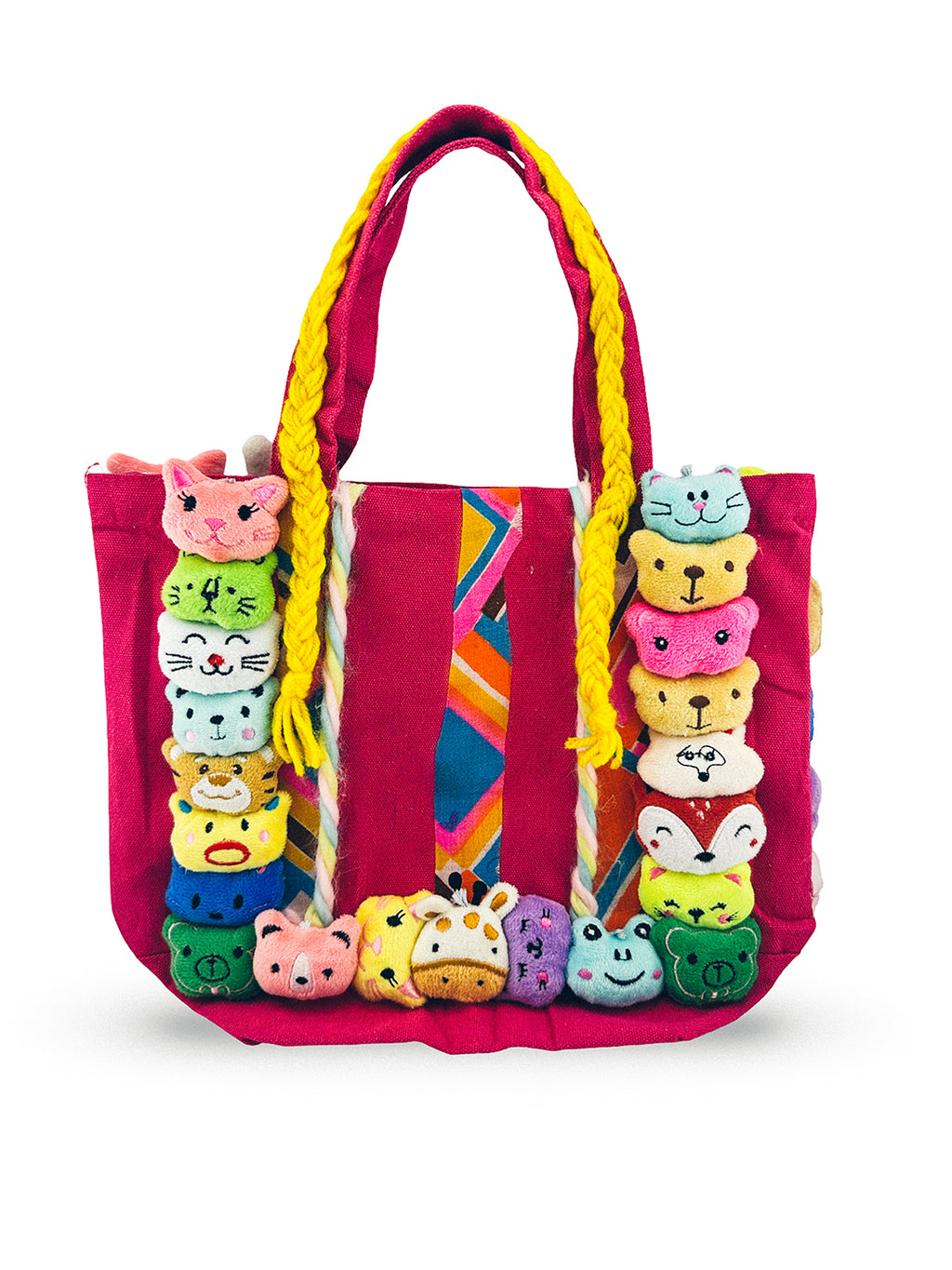Animal Stuf'It Tote Pink with Phone Pocket