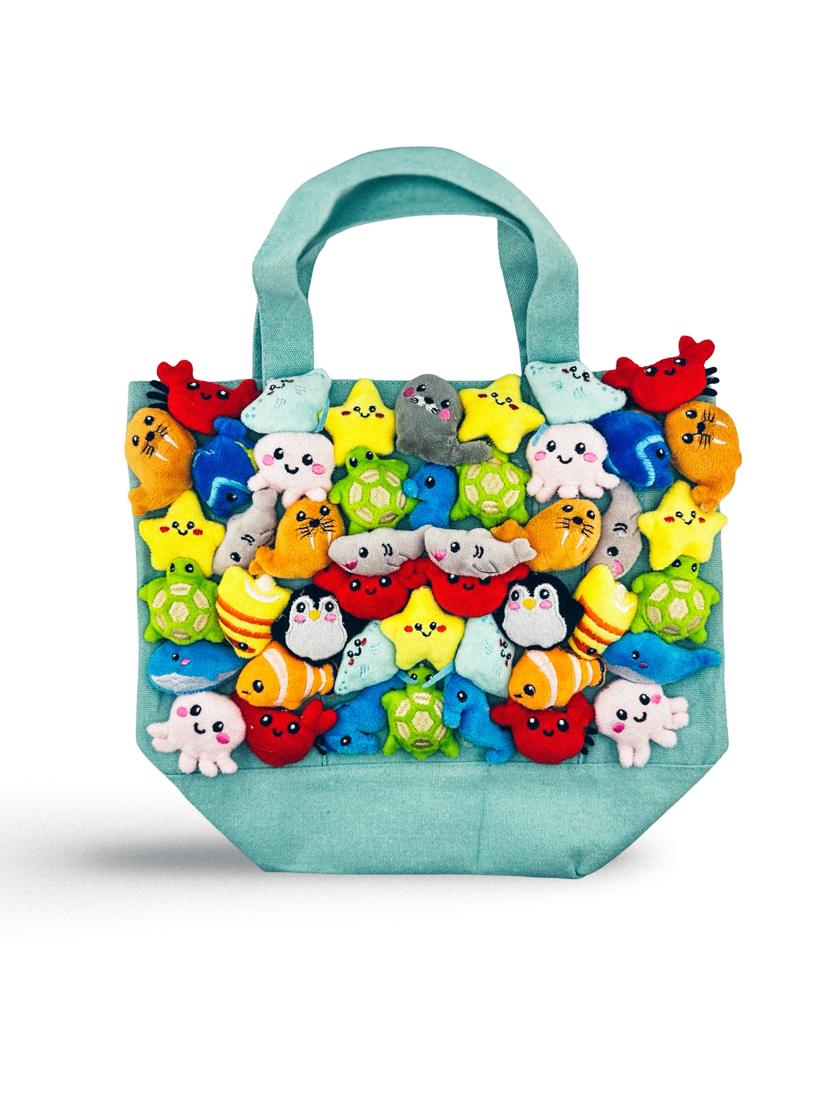 Sea Creature Stuf'It Tote in Blue with Phone Pocket